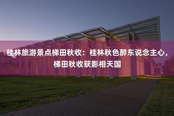 桂林旅游景点梯田秋收：桂林秋色醉东说念主心，梯田秋收获影相天国