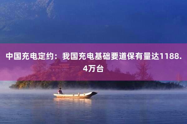 中国充电定约：我国充电基础要道保有量达1188.4万台